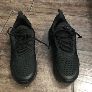 Nike Black Athletic Shoes with Quilted Design